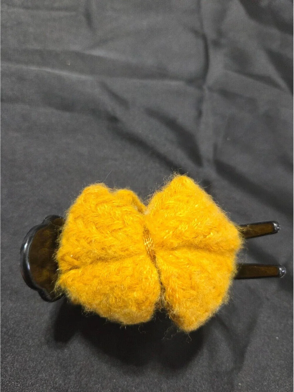 Yellow Bow Claw Clip